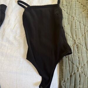 Citizens Of Humanity Black Ribbed Bodysuit
